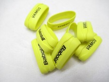 NEW 2X BABOLAT YELLOW CUSTOM RING RUBBER GRIP BAND FOR TENNIS RACQUETS. QTY: 2