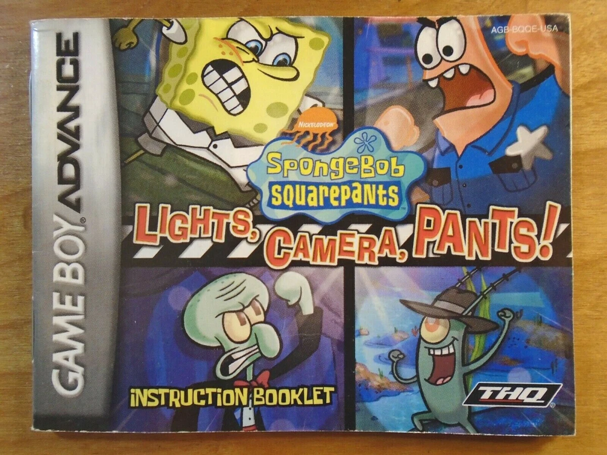 GBA Spongebob Squarepants Lights Camera Pants Game Over