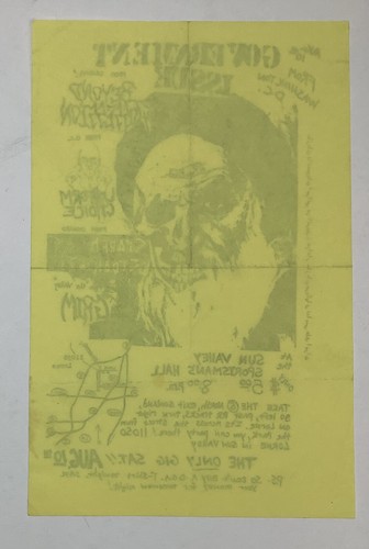 Vintage Government Issue Beyond Possession Concert Show Flyer Punk Rock Metal - Picture 3 of 4