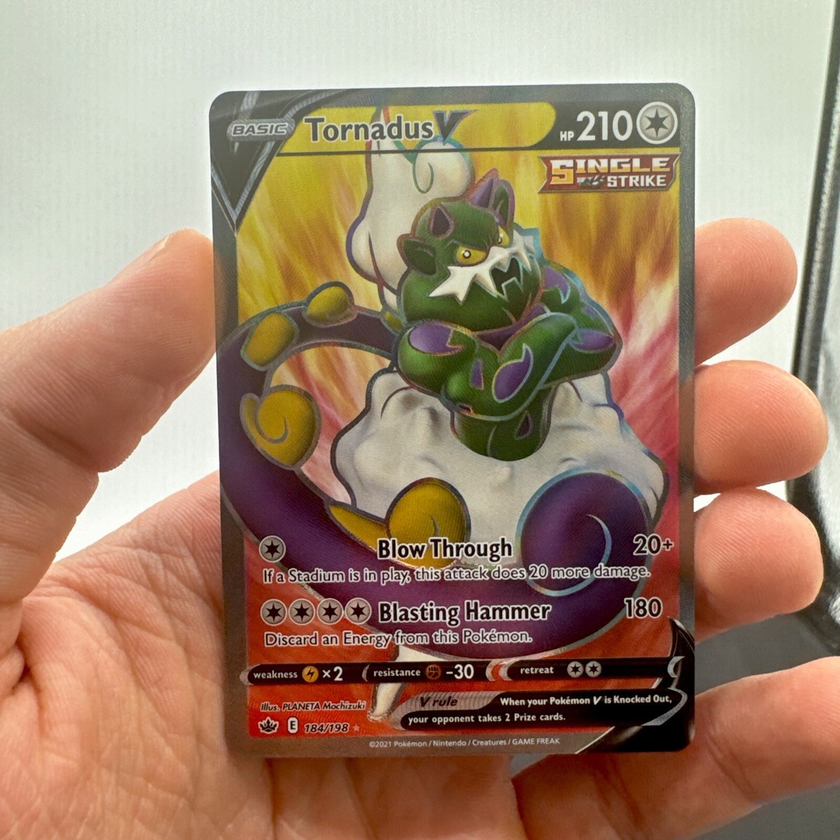 tornadus v pokemon card value | Chilling Reign 30 Retreat Cost Pokemon Tornadus V - 124/198