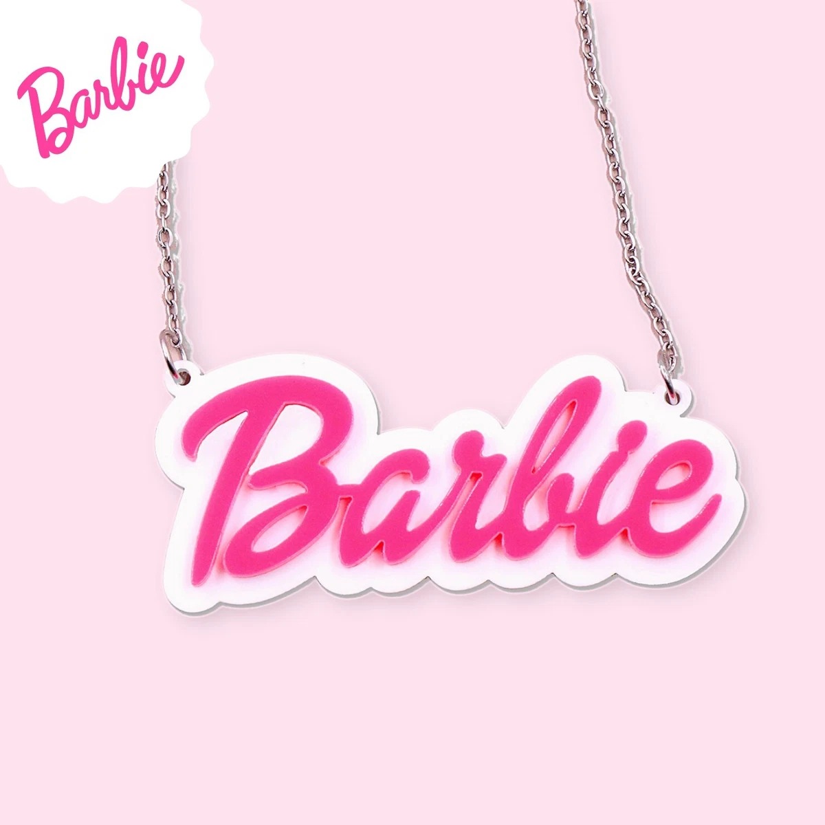 Pink barbie cheap necklace