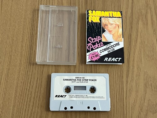 Samantha Fox Strip Poker Commodore 64 Cassette - Working -👽Retro Gift Idea👽 - Afbeelding 4 van 22