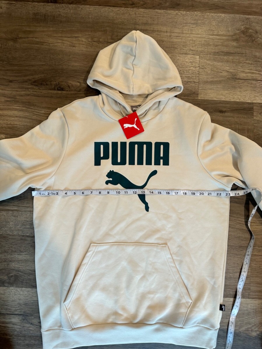 Puma Hoodie Adult Large Ivory Textured Logo Pullover
