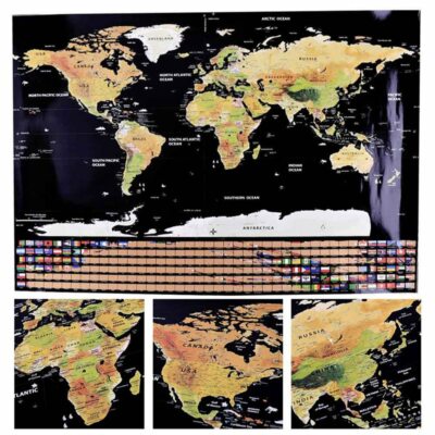 Scratch Map of The World 2 Pack - BOGO Buy One Get One Free