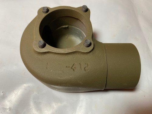 Harley WLA WLC UA Oil Bath Air Cleaner Carb Snoot Connection #1406-41M w/ Screws - Picture 3 of 6