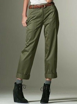 Victoria's Secret Pants Size 4 The Marisa Fit Army Khaki Green Wide Leg NWT Victoria's Secret Pants Size 4 The Marisa Fit Army Khaki Green Wide Leg NWT