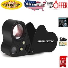 Durable Illuminated Jewelers Loupe: 30X/60X Magnification, Compact & Lightweight