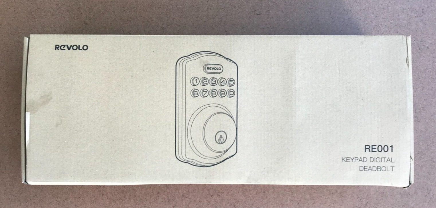 Revolo RE001 Keyless Electronic Deadbolt Front Door Lock with Handle  -image