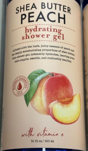 (2-Pk) PHARM to TABLE ~ SHEA BUTTER PEACH Vitamin E Ultra HYDRATING SHOWER GEL - Picture 2 of 4
