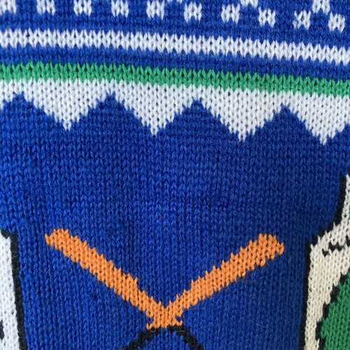 MLB LA Dodgers Fan Rare Ugly Christmas Sweater Sz L Baseball Hornitos Snowflake - Picture 6 of 9