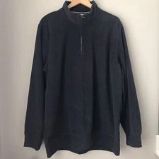 Original Weatherproof Vintage Men’s Fleece Pullover 1/4 Zip XXL Long Sleeve Gray