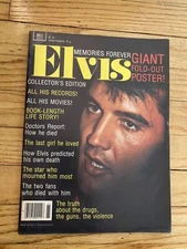 ELVIS MEMORIES FOREVER - 1977 ELVIS PRESLEY MAGAZINE  - W/ Poster Nice!!