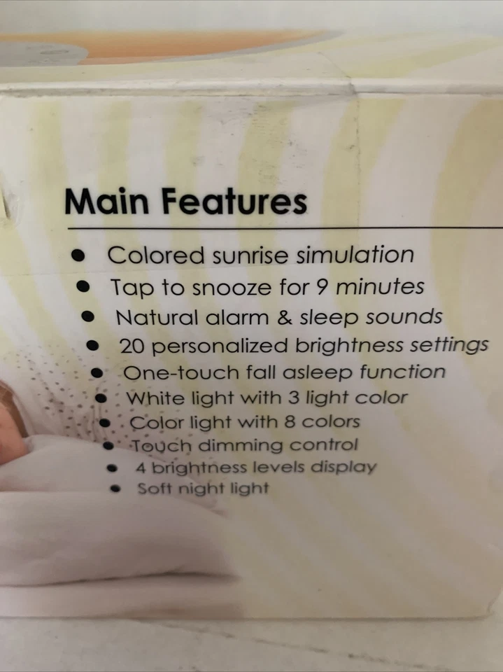 NEW Sunrise Alarm Clock Wake Up Light in White - Image 4 of 4