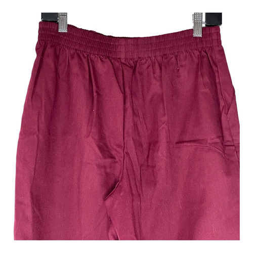 Bobbie Brooks Womens Straight Leg Pants Red Elastic Waist Pockets Petites 16 New - 第 4/7 張圖片