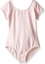Capezio 176359 Girls Kids Classic Scoop neck Short Sleeve Leotard Pink Size T