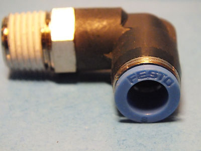 10 Stück FESTO QSL-1/4-8 Nr.  153049 Steck-/Gewinde L-Fitting