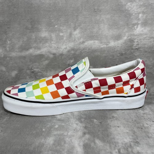 VANS Multi Color Checkered Slip On Women's Flats Loafers Size 7 - Picture 6 of 14
