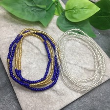 2 PC Handcrafted Waist Beads Jewelry African Bohemia Bracelets Anklet New 7695
