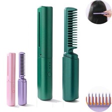 PETTINE CALDO PORTATILE PIASTRA PER CAPELLI LISCIANTE RICARICABILE UOMO DONNA SC
