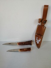 COPPIA COLTELLI PUGNALI CON FODERO PER CINTURA ANNI '80