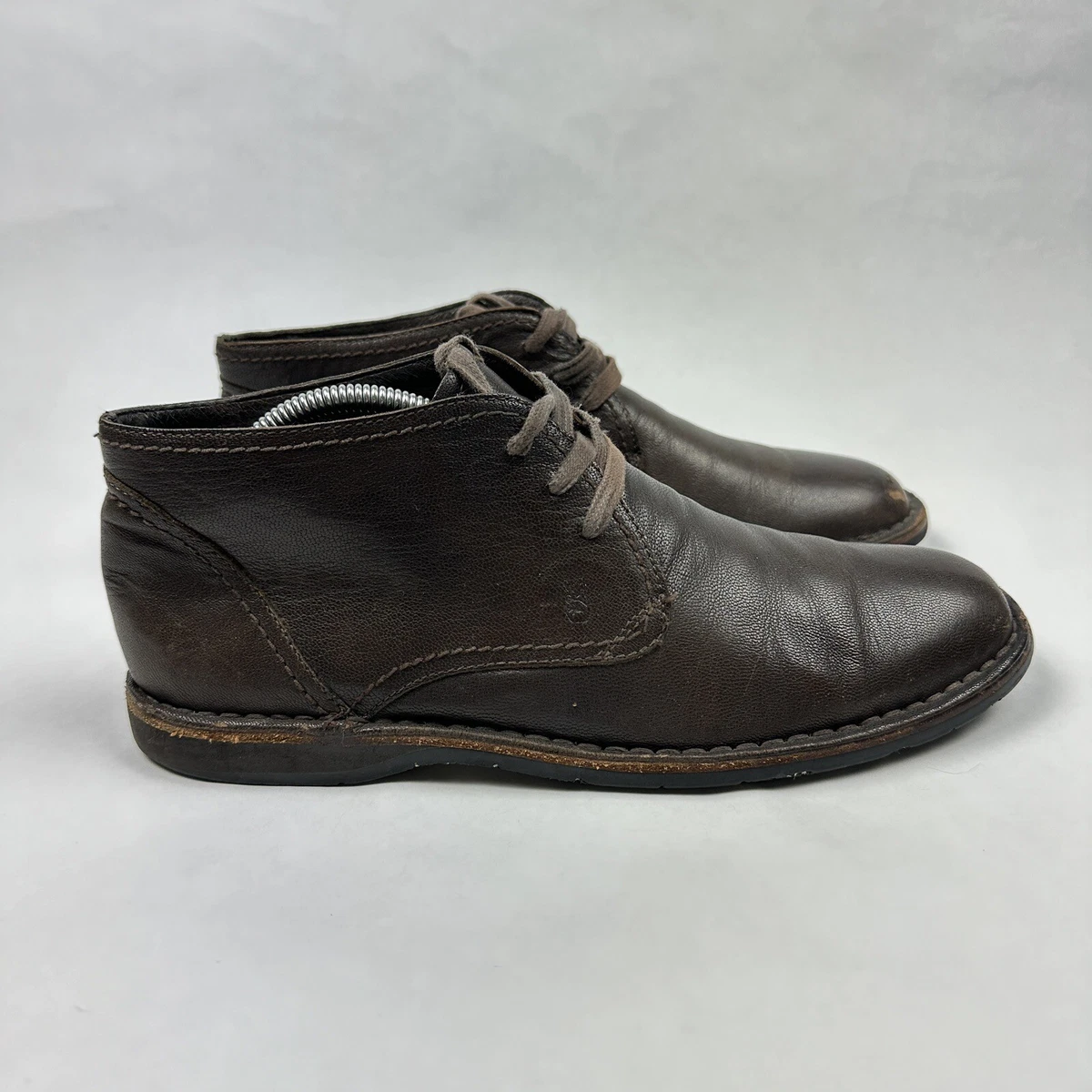 Bottes De Combat John Varvatos Star Harden Pour Homme - Taille US 12 (EU 46) - Cuir Noir - Occasion Très Bon état - Modèle 2020