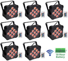 8 Rockville BEST PAR 60 Rechargeable Par Can Wash Lights wWireless DMX RGBWA UV