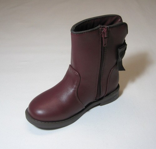 Toddler Girls Bow Boots Burgundy Red, NWT, Cat & Jack - Picture 3 of 5