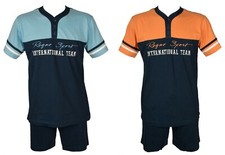 Mens Short Sleeve Pyjamas Short Pants Seraph Neck Cotton SPIDER Item N