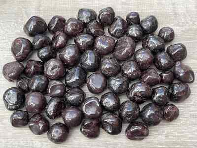 Grade A++ Garnet Tumbled Stone, 0.75''-1.25'' Garnet Polished Stone, Wholesale Lot