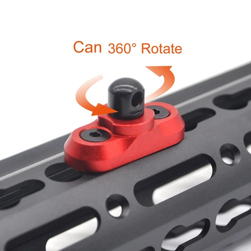 Red Sling Swivel Stud Mount Rail Attachment Adapter for KeyMod System Handguard - Picture 9 of 9
