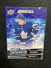 22-23 UD Credentials Hockey Rookie Highly Anticipated HA-27 Nick Abruzzse