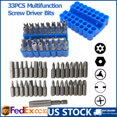 33 Torx Bit Tri Wing Screwdriver Tamper Proof Security Torq Hex Star Spanner Set