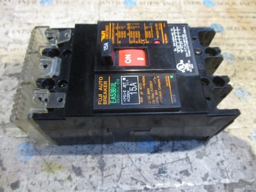 Fuji Electric EA53BUL Auto AC breaker 15A 220VAC 50AF 3P BB3BEBUL-015 *Tested* - Picture 2 of 6