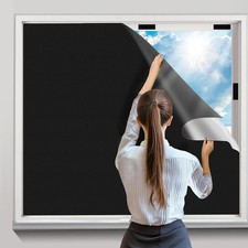 100 Blackout Curtains for Bedroom, 51" x 57" Portable Window Cover Film  DIY
