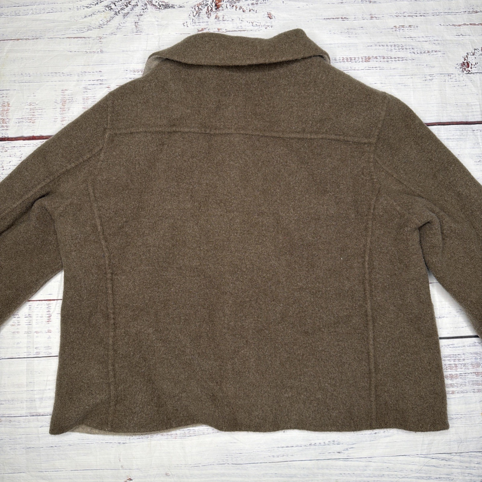 Pendleton Jacket Womens Petite Medium Brown 100% … - image 8