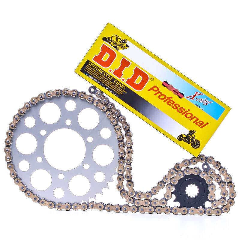 Kit chaine DID renforce Suzuki DRZ 400 E qualite japonaise premium 15x47