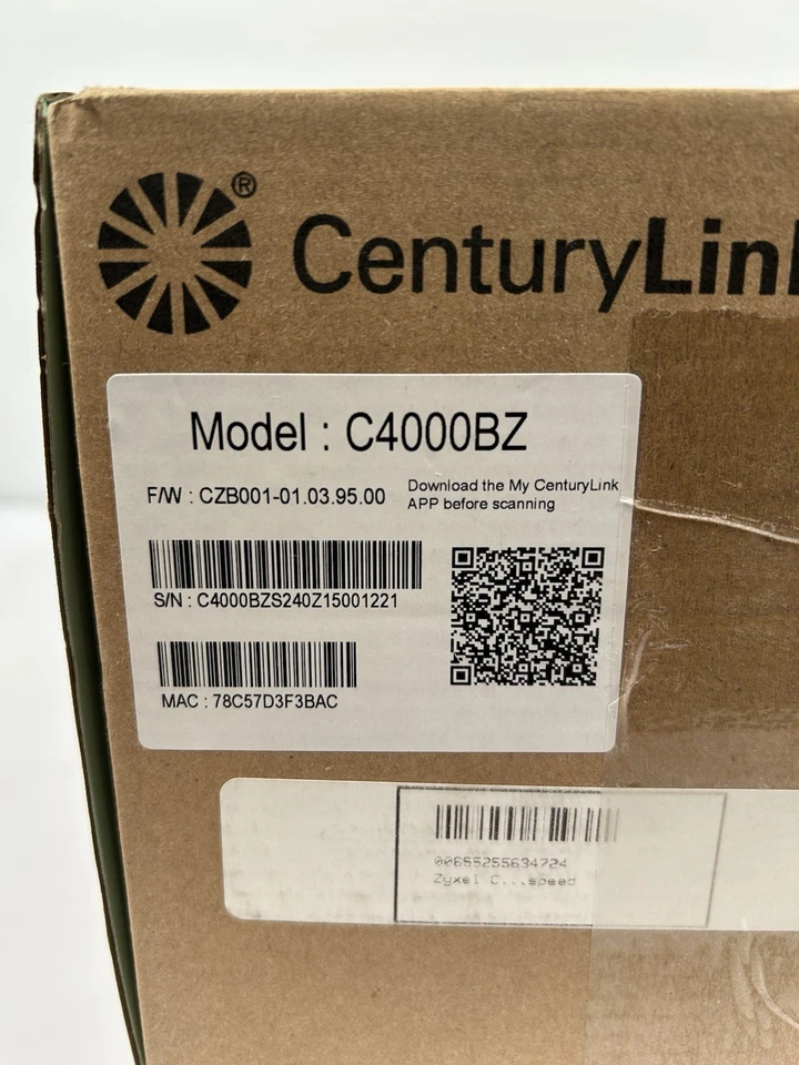 Century Link C4000BZ WiFi 6 DSL Modem Router Gateway ZyXEL Dual Band Gigabit - Image 4 of 4