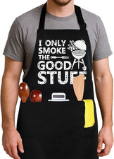 Funny BBQ Apron for Men Cooking Grilling Apron 2 Pockets Dad Gift Kitchen Chefs