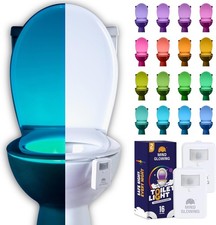 Toilet Bowl Night Light with Motion Sensor,Color Changing LED and Dimmer- 2 Pk 
