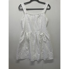 Cider Women's White Eyelet Lace Short Summer Dress Large New With Tags