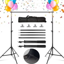Adjustable Photo Background Stand 7x10ft w/ Clamps  Carry Bag for Photo Studio