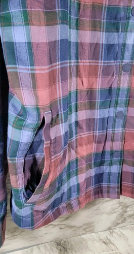 LL Bean Shirt Jacket Plaid Flannel Fleece Lined / Women's Size XL - Picture 7 of 13