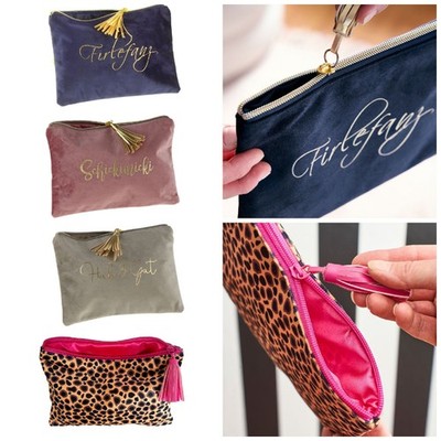 Kosmetiktasche Schminktasche Samt Make-Up Bag Tasche Beutel