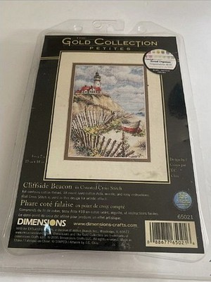 Dimensions Gold Collection Petites Cliffside Beacon Counted Cross Stitch Kit 5x7