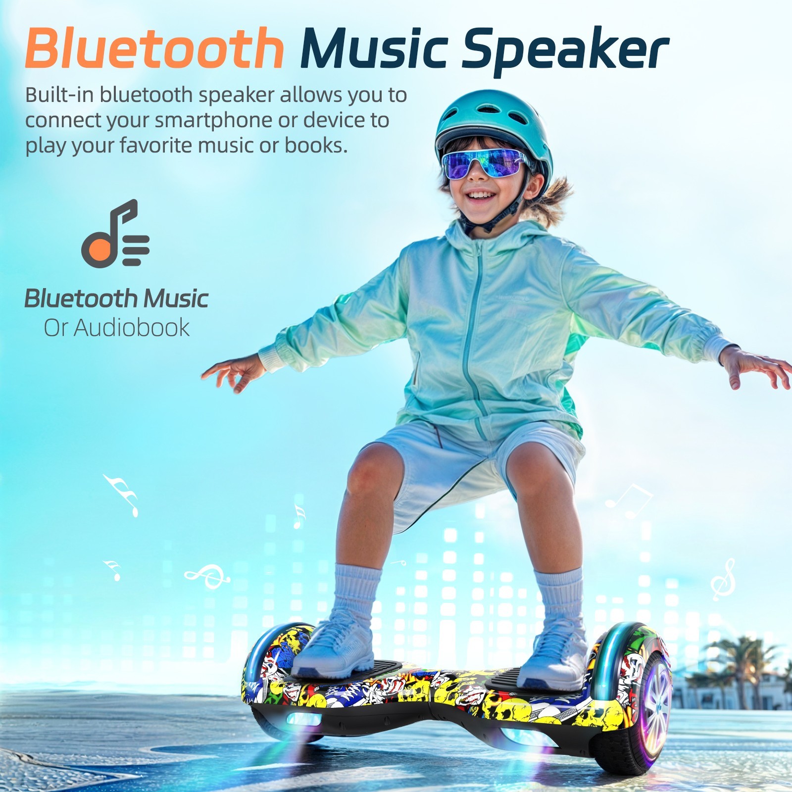 New Hoverboard & Go Kart 6.5'' Electric Bluetooth Self-Balance Scooter for Kids
