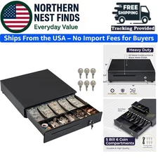 Professional Cash Drawer with 3-Position Key Lock for Secure Cash Management
