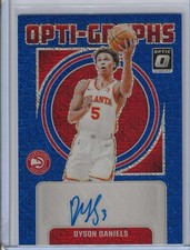 2024 Panini Donruss Optic OPTI-GRAPHS Dyson Daniels Blue Choice Auto 10/24 Hawks