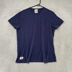 Tracksmith Shirt Mens Large Blue Short Sleeve Running Performance Tee Gym Top