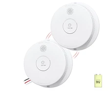 Smoke Detector Hardwired Interconnected, Photoelectric Smoke Alarm