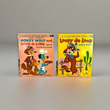 1960s Cartoons Little Golden Books Hokey Wolf And Ding-A-Ling and Loopy de Loop